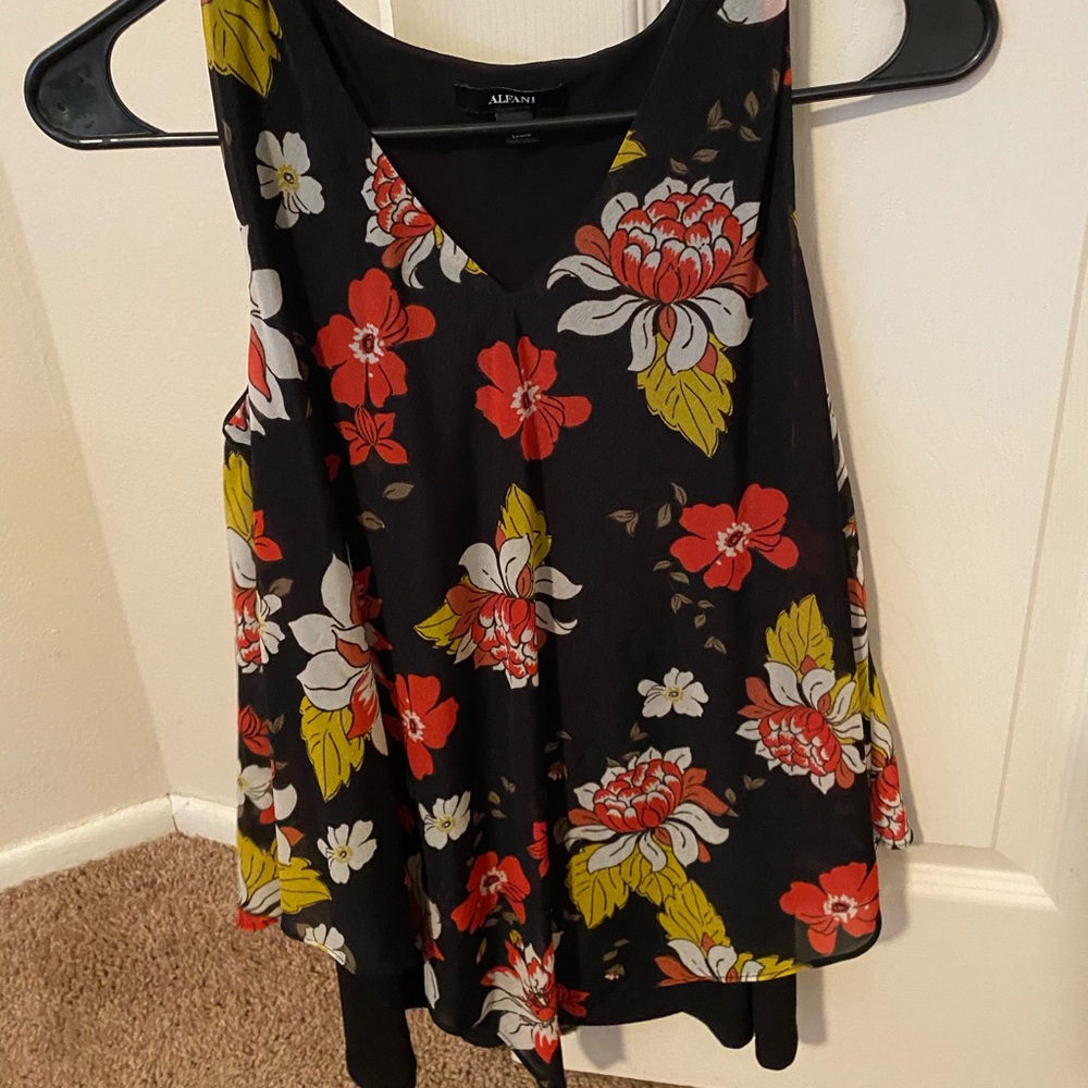 Black and floral top